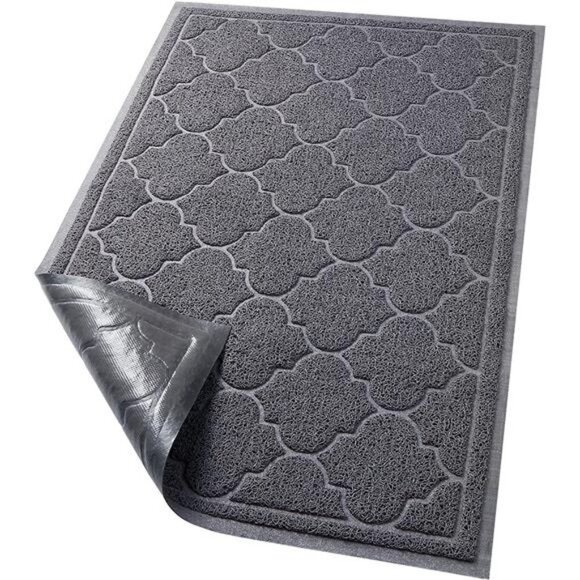 Door Mat Large 24x36 Inch Indoor Outdoor Doormat, Non-Slip, Grey - Picture 1 of 6